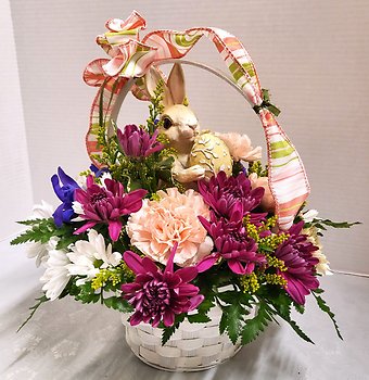 Bunny in a Basket Bouquet