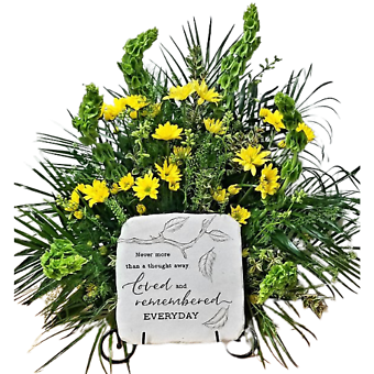 Yellow Daisy & Bells Cremation Shrug