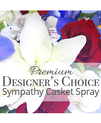 Premium Sympathy Casket Spray Premium Designer\'s Choice