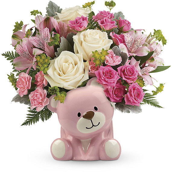 Precious Pink Bear Bouquet