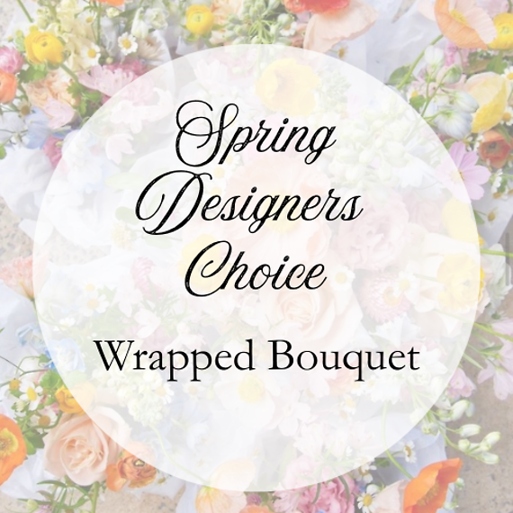 Designers Choice Spring Wrapped Bouquet