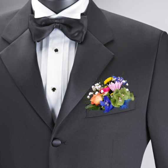 Garden Mix Pocket Boutonniere