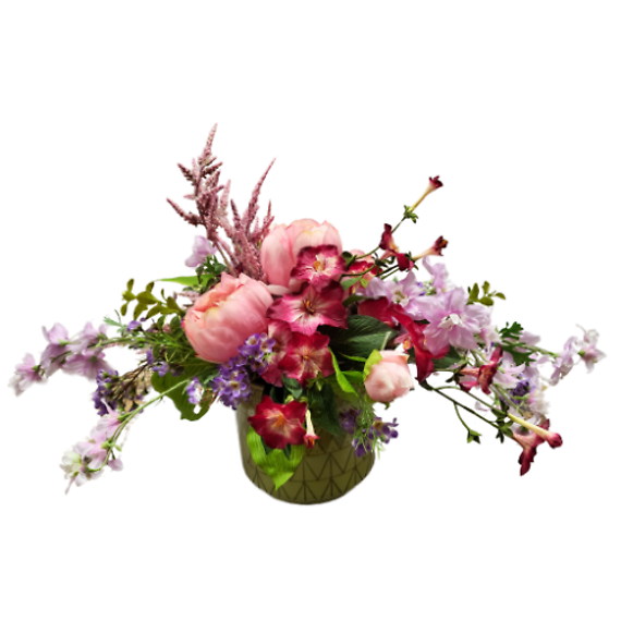 Enchanting Emerald Silk Arrangement