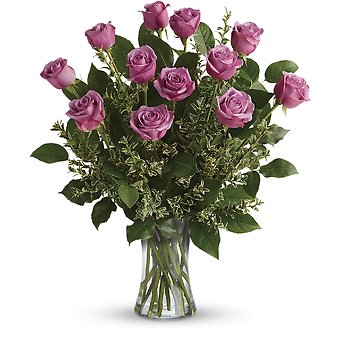 Purple Dozen Roses