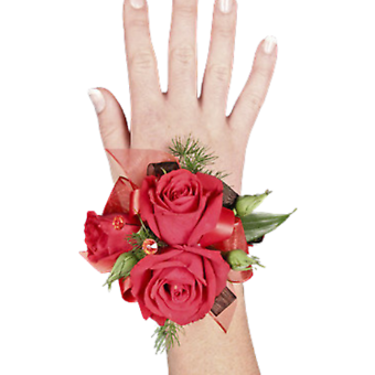 Putting on the Ritz Red Prom Corsage
