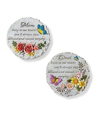Mom & Dad Memorial Stepping Stone/Wall Plaque