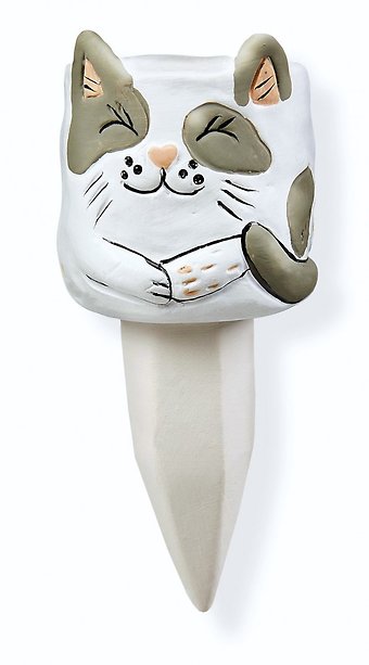 Drinking Buddy Watering Stake, Cat Design