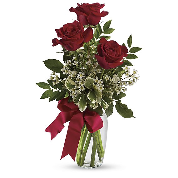 Thoughts of You Bouquet with Red Roses