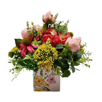 Ceramic flower pot Silk Arrangement