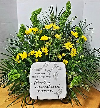 Yellow Daisy & Bells Cremation Shrug