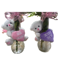 It\'s a Girl Bouquet Basket Arrangement/ Stuffed Animal/ Balloon
